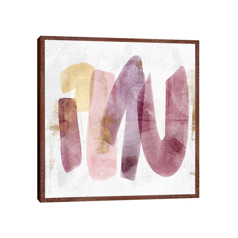 Violet's Dance I by Avesix - Print on Canvas, 93.98 cm H x 93.98 cm W, Classic Brown Wood Framed