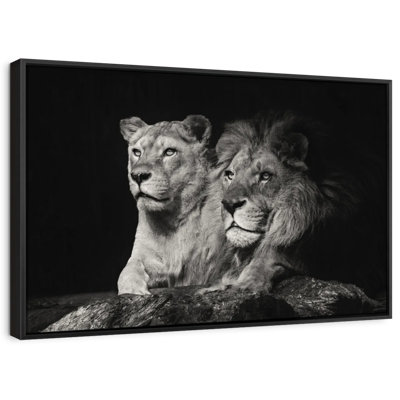 «Lion and Lioness Mates», reproduction sur toile