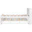 Lit simple avec tête de lit, lit gigogne et 3 tiroirs - tiroirs en bois blanc, lit gigogne-1412379916
