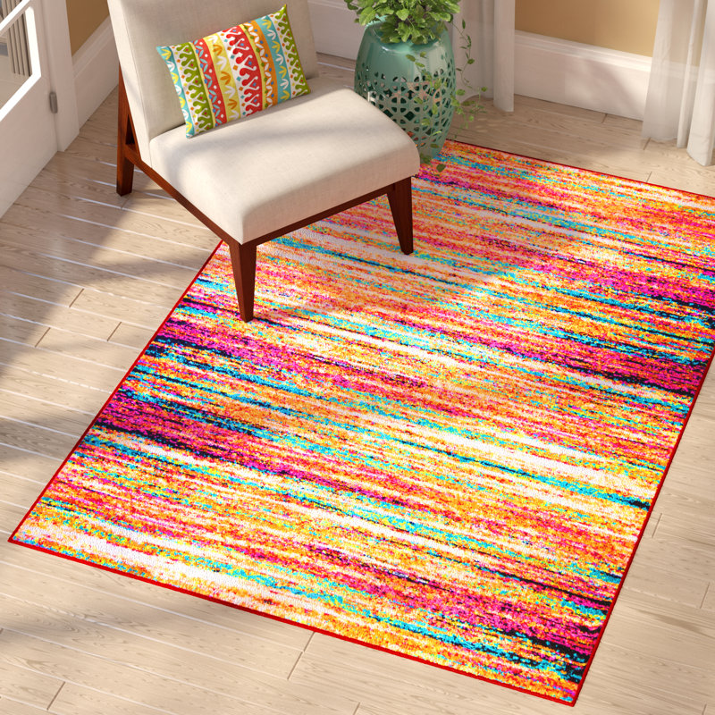 Olgethorpe Abstract Indoor Rug, Rectangle 5'2" x 7'2"