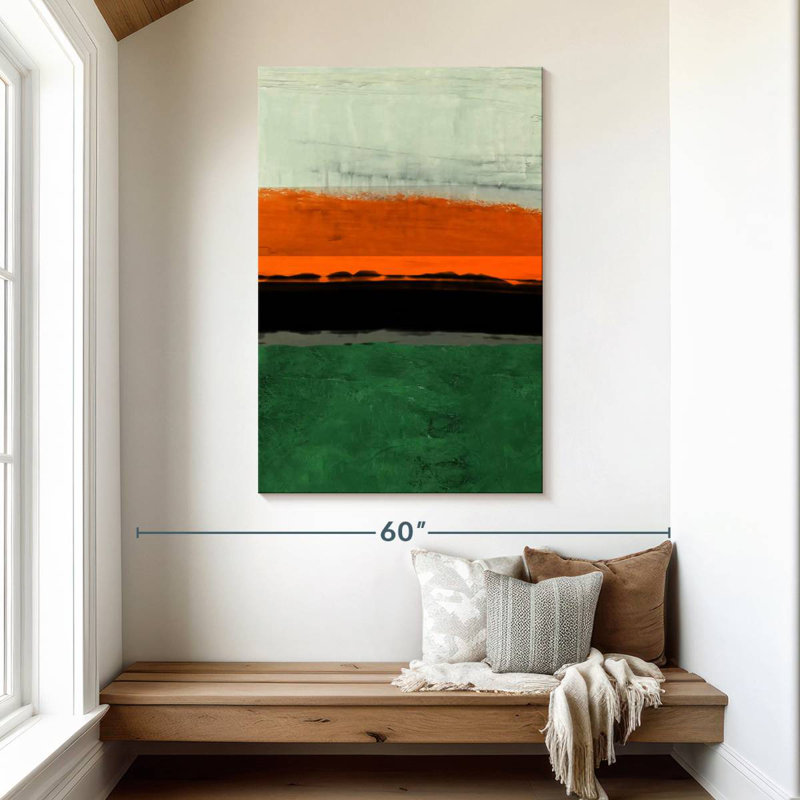 Avery Abstract Stripe Theme Orange, 48" H x 32" W