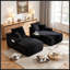 Chaise longue en L avec assise profonde et coussin moelleux-131221013