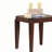 Walnut wood end table, slender leg design