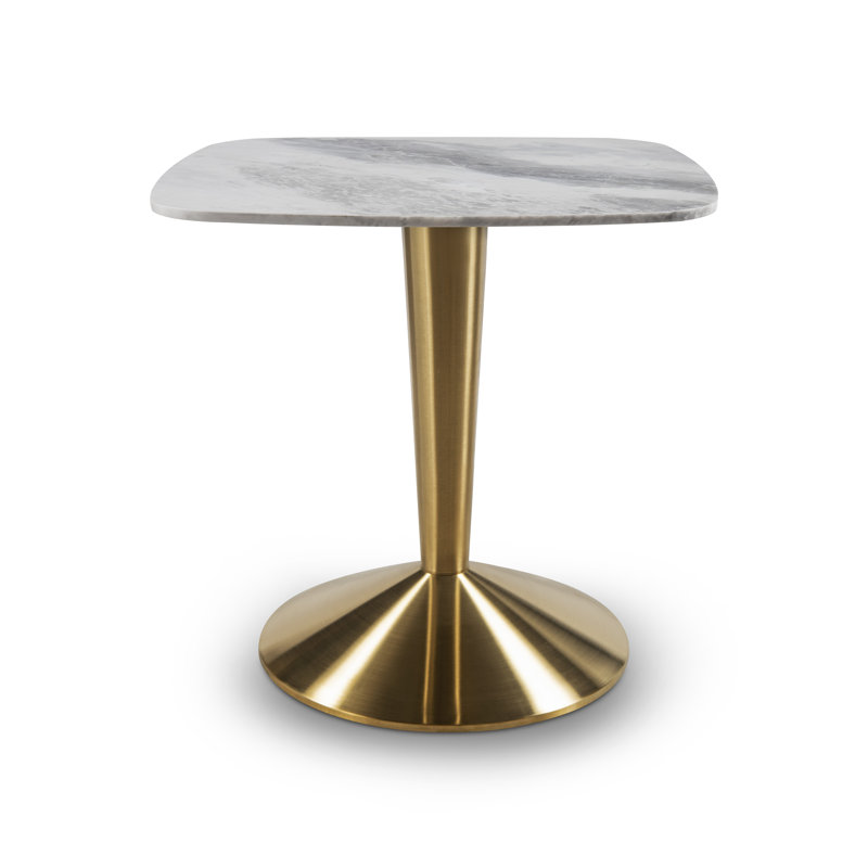 Delmon Dining Table, Brass