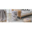 Table basse cylindrique simple texturée en marbre, 12 po de diamètre x 19,7 po de hauteur, matériau de salon en bois aggloméré. Convient aux salons de style industriel.