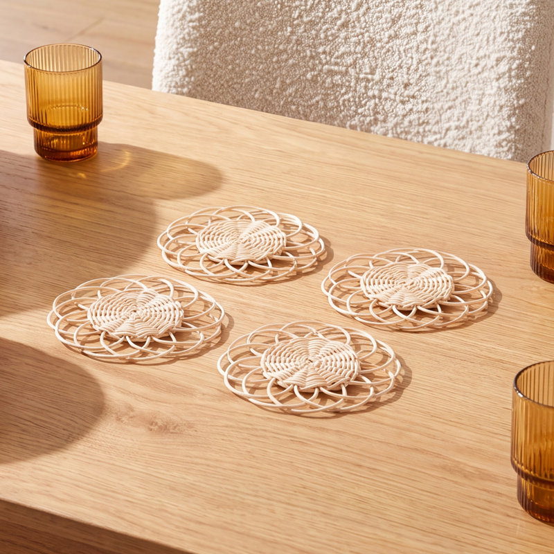 Azriel Round 4 Piece Coaster Set