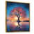 Toile avec cadre flottant or