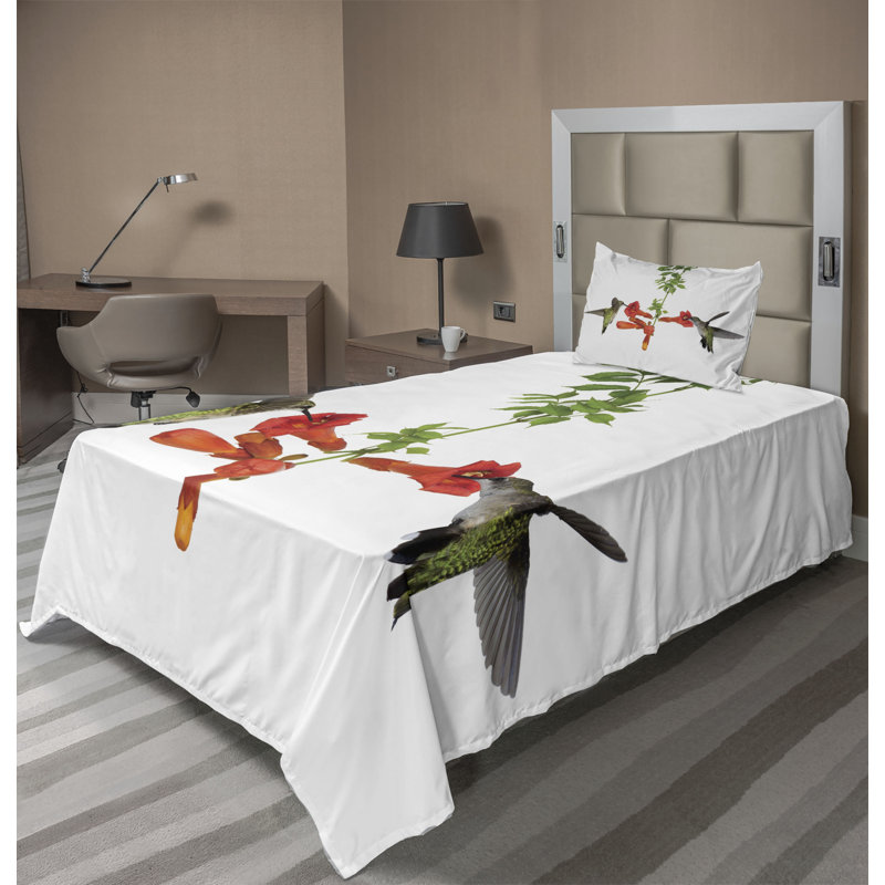 Microfiber Sheet Set, Twin Sheet Set with Fitted Sheet and 1 Pillowcase