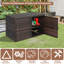 Coffre de terrasse en osier brun 96 gallons Winado