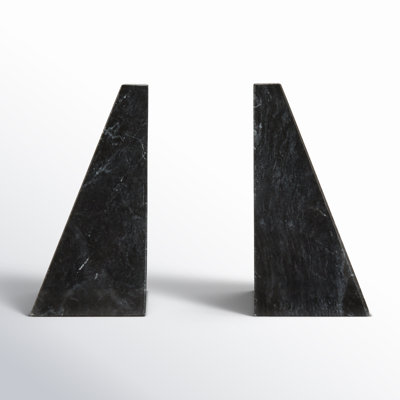 Triangular 100% Natural Polished Marble Bookends