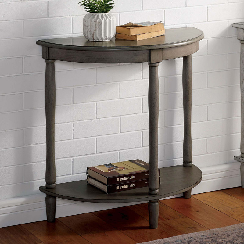 Table d'appoint antique avec tablette inférieure
