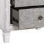 Table de chevet rustique gris et blanc pour chambre à coucher - 2 tiroirs, espace de rangement en feutre, grâce moderne et blanc