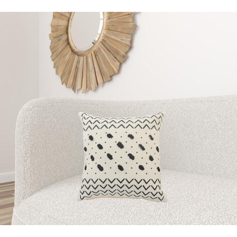 Coussin en coton réversible