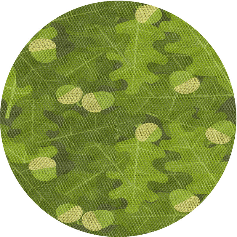 Tapis vert tissé à la machine, Rond 6 pi