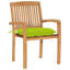 Chaise de patio en teck avec coussins Dorathy-63608689