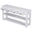 Élégante console avec 4 tiroirs et 2 tablettes, idéale pour les vestibules et les salons.-410742970
