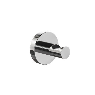 Lava Wall-Mounted Towel Hook - Chrome, Premium Brass Construction, Installation Hardware Included