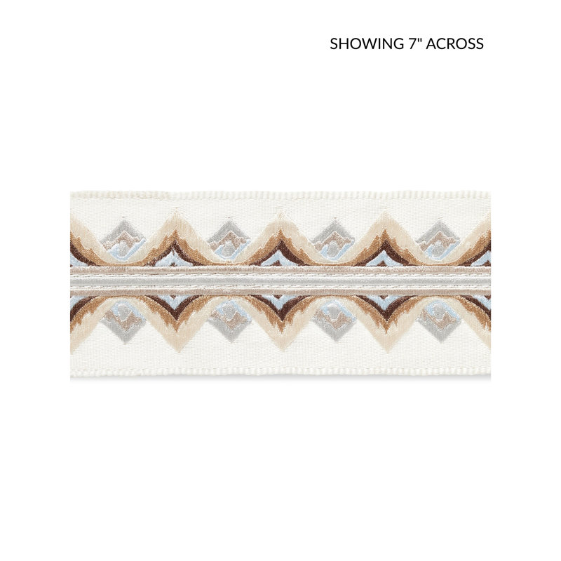 FLAMME EMBROIDERED TAPE, Platinum