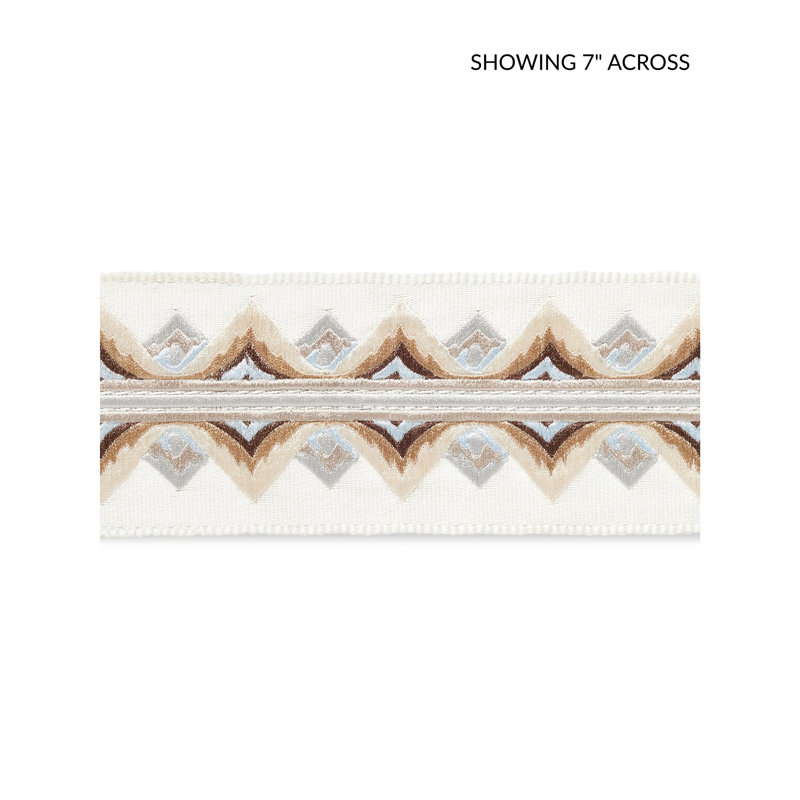 FLAMME EMBROIDERED TAPE, PLATINUM