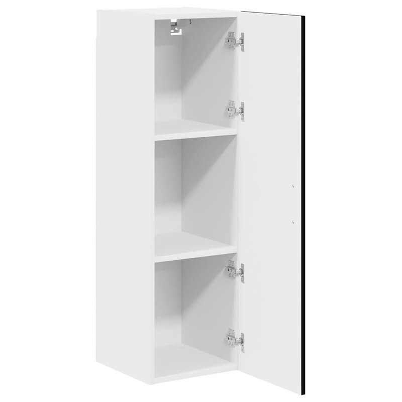 Vidaxl Kitchen Wall Cabinet With Shelf Sonoma Oak 50 X 31 X 100 Cm, 100cm H x 30cm W x 31cm D, Black