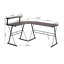 Hillsborough L-Shaped Metal Base Writing Desk