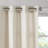 Solid Piece Dyed Grommet Top Curtain Panel