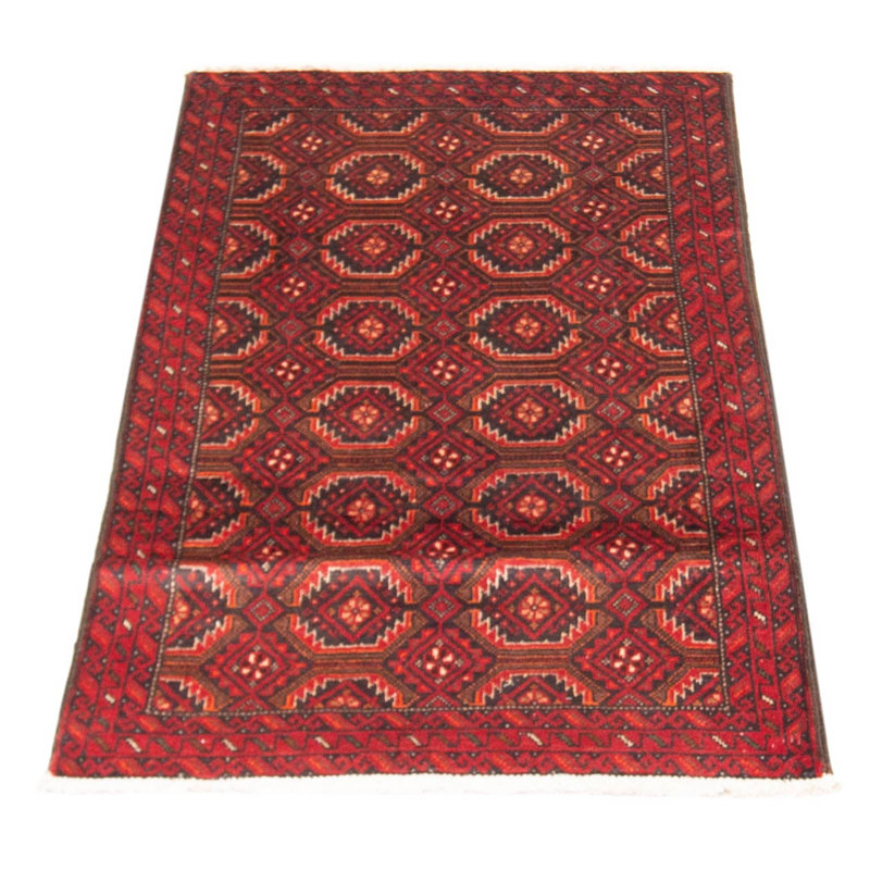 Tapis noir Royal Baluch 2 pi 9 po x 4 pi 11 po