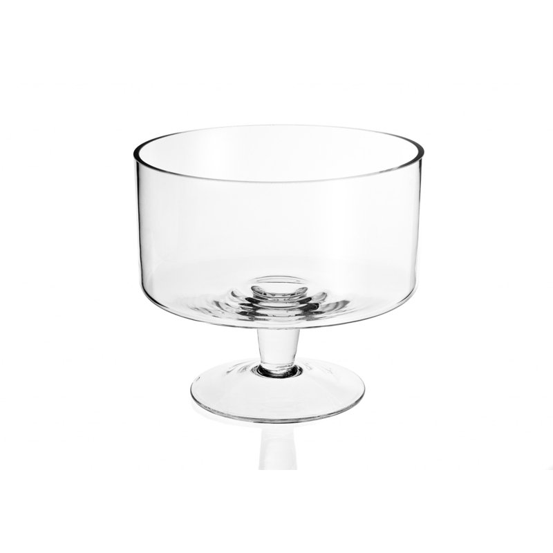 Bol décoratif contemporain en verre Annekathrin, H 7,75 po x l 9,5 po x P 9,5 po