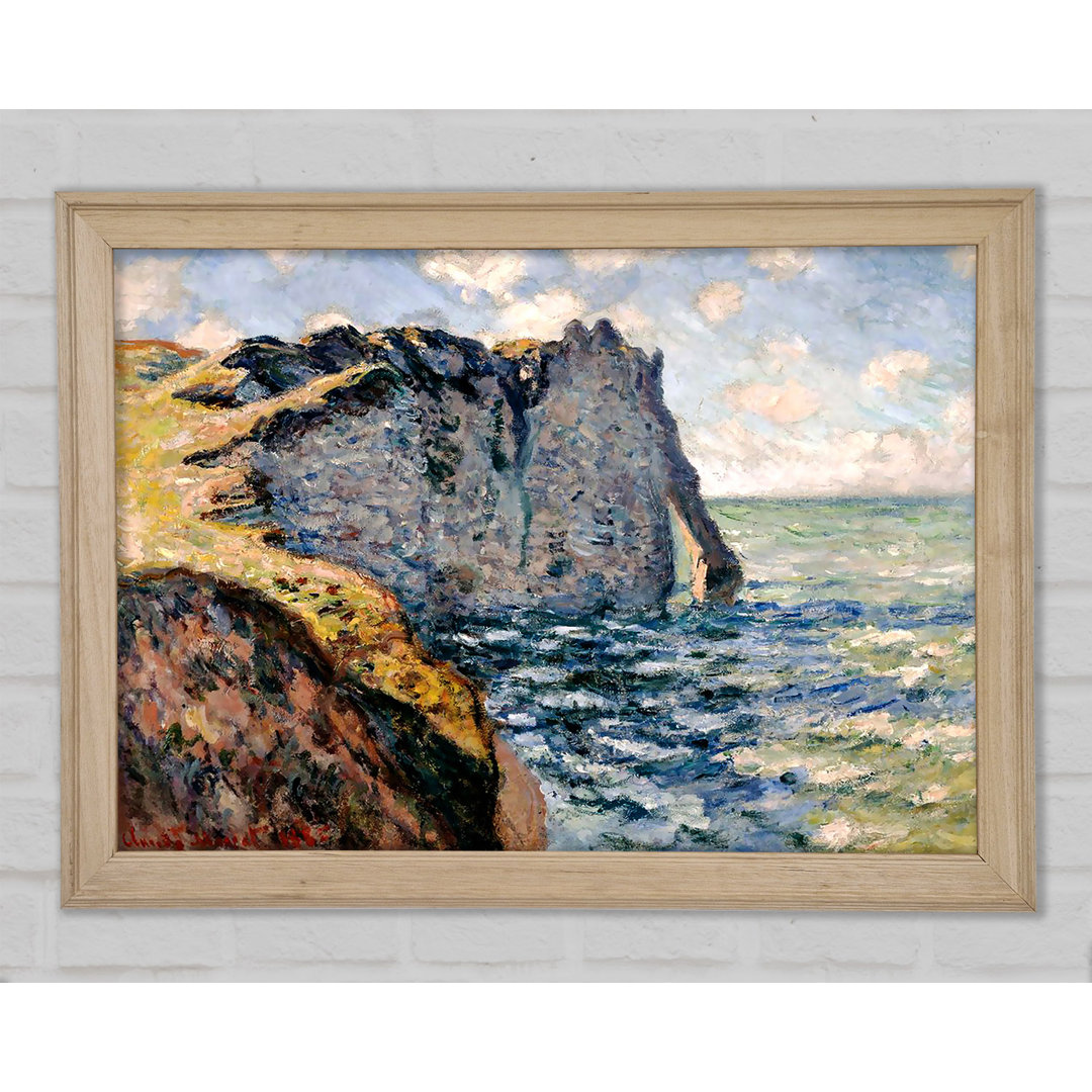 Monet Die Klippe von Aval bei Etretat - Einzelne Bilderrahmen Kunstdrucke