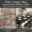 Table de salle à manger Farmhouse pour 6 personnes, table de salle à manger rectangulaire en bois de 70,87 pouces, table de cuisine rustique avec pieds en métal robustes pour la salle à manger-583382523-573534141