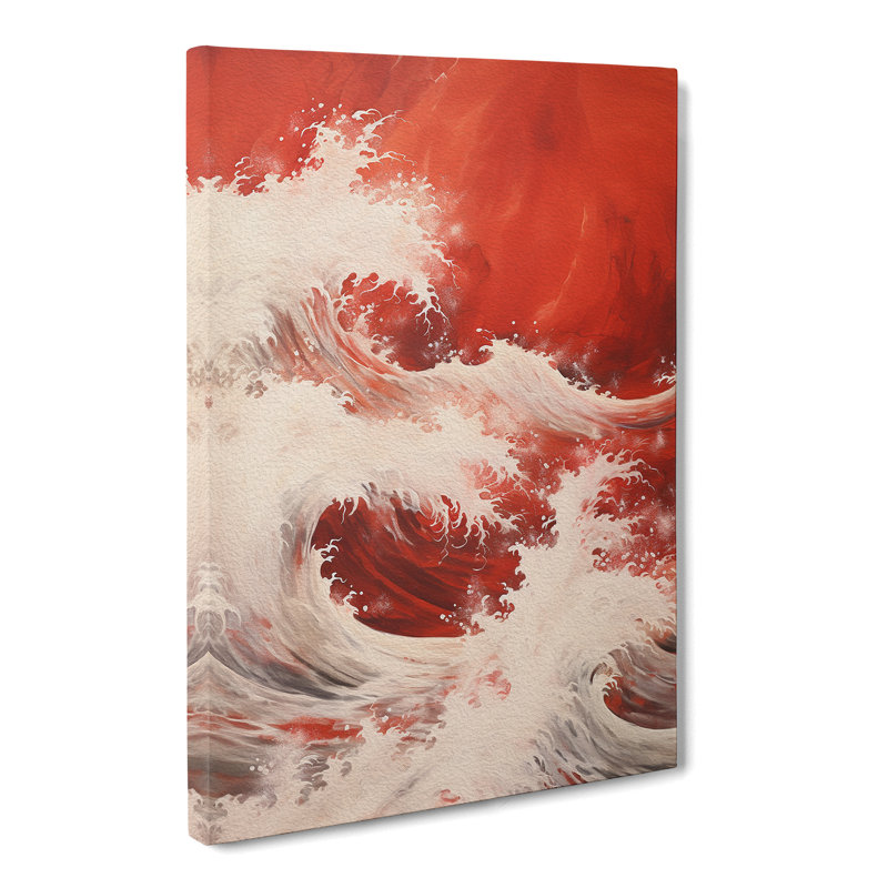 Wave Japanese Gestural No.2 - No Frame Print, 50cm H x 35cm W x 3cm D