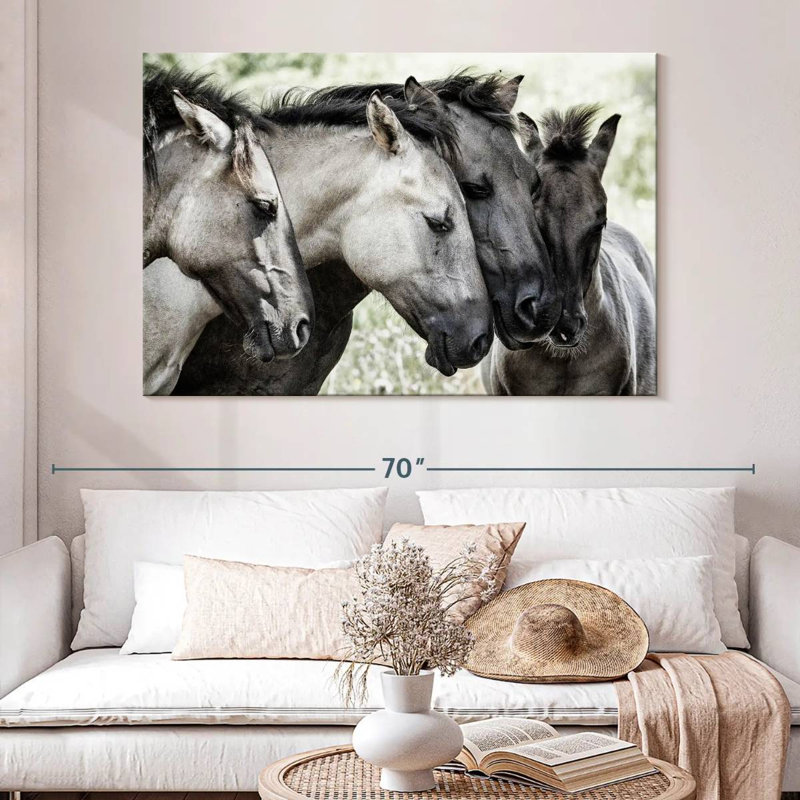 Van Den Four Konik Horses, H 34 po x l 51 po