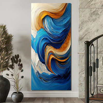 Omead Parallel Beach of Abstract Coastal Ink II - Art mural minimaliste