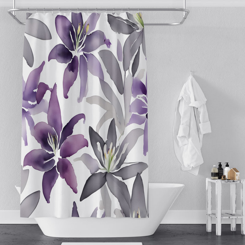 Rideau de douche Floral, H 72 po x l 70 po