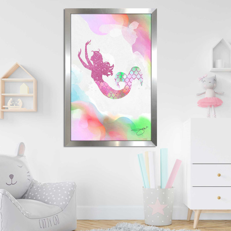 «Mermaid 1» par By Jodi - impression, Encadrement argenté, H 49,5 po x l 33,5 po x P 1 po
