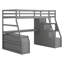 Lit mezzanine avec tiroirs, tablettes et bureau-1193084903