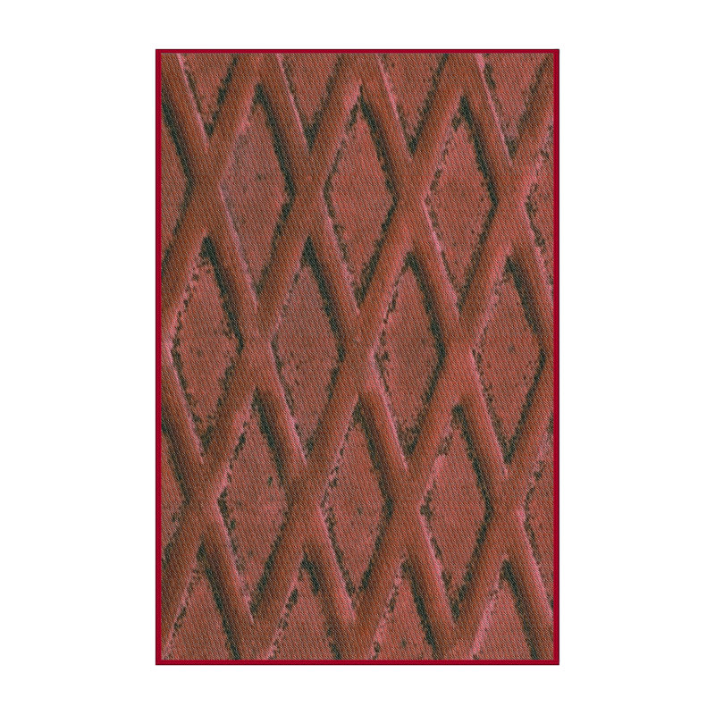 Tapis brun tissé à la machine, Rectangle 5 pi x 7 pi