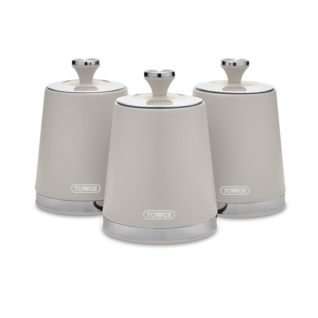 Tower Cavaletto Set Of 3 Canisters Latte - Medium - Image 5