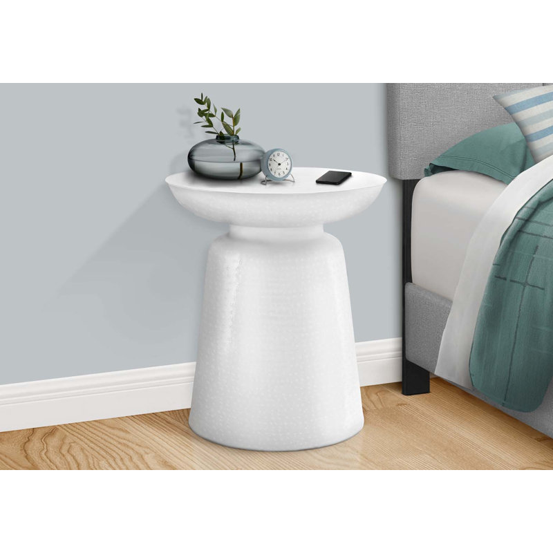 Table d'appoint moderne et minimaliste - élégante et polyvalente pour n'importe quelle pièce, Blanc