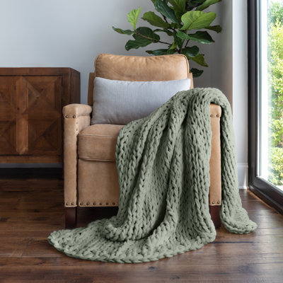 Handmade Knit Throw Blanket