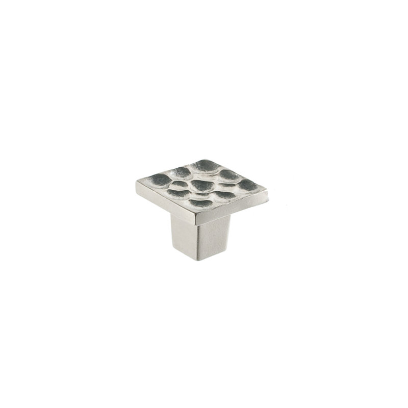 Pomegranate Square Knob, Satin Nickel, 0.875" H x 0.875" W x 0.875" D