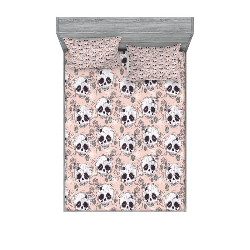 Ensemble de draps et taies décoratives Ambesonne, Ensemble de draps pour lit double avec 4 taies d'o