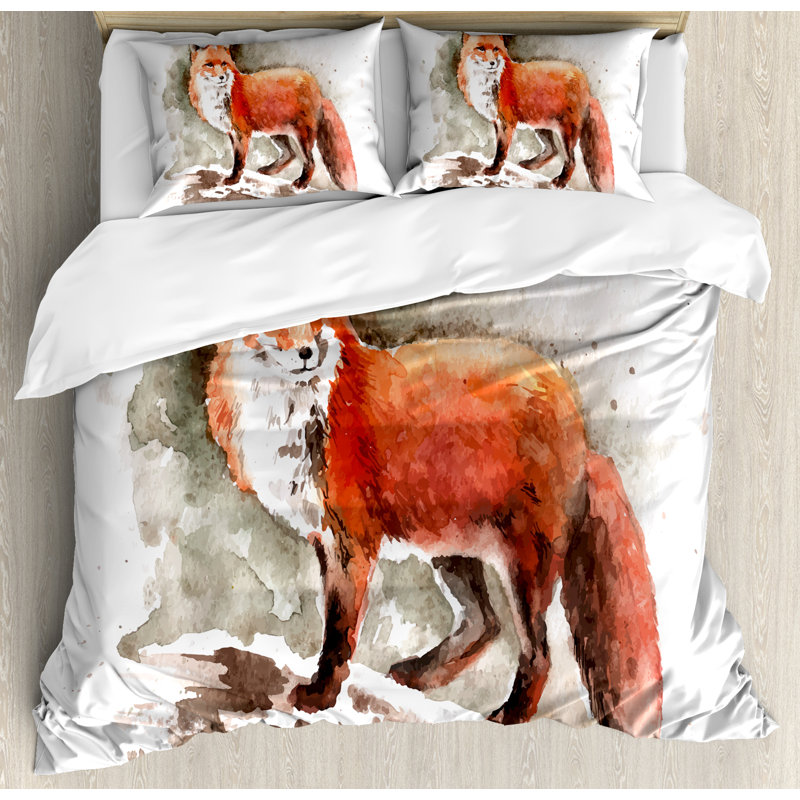 Fox Modern & Contemporary Polyester Duvet Cover, King