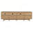 Modern Wood Media TV Console With Real Rattan, Open Storage And Drawers For 65 To 85 Inch Tvs, Bohemian Design