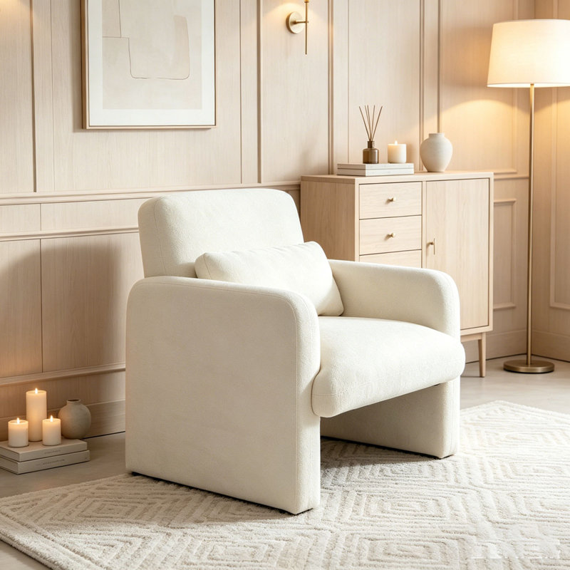 Chaise d'appoint moderne, Ancient White