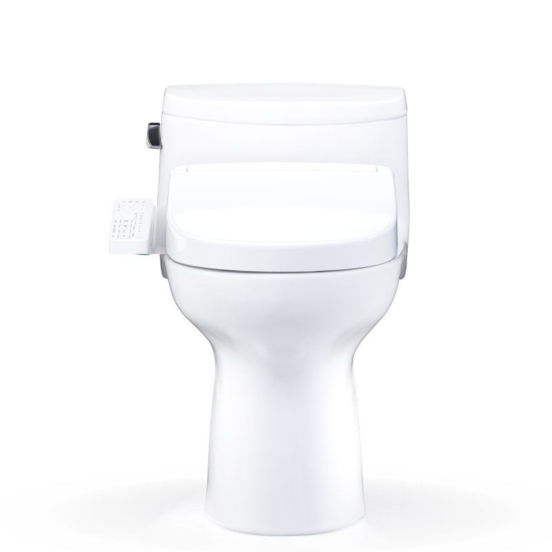 TOTO® WASHLET+® Supreme® II One-Piece Elongated 1.28 GPF Toilet and WASHLET+® S2 Bidet Seat, Cotton White - MW6343346CEFG#01