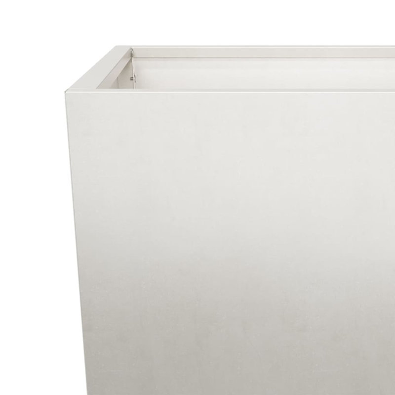 Asua Metal Planter Box, 75cm H x 35cm W x 35cm D, Stainless Steel