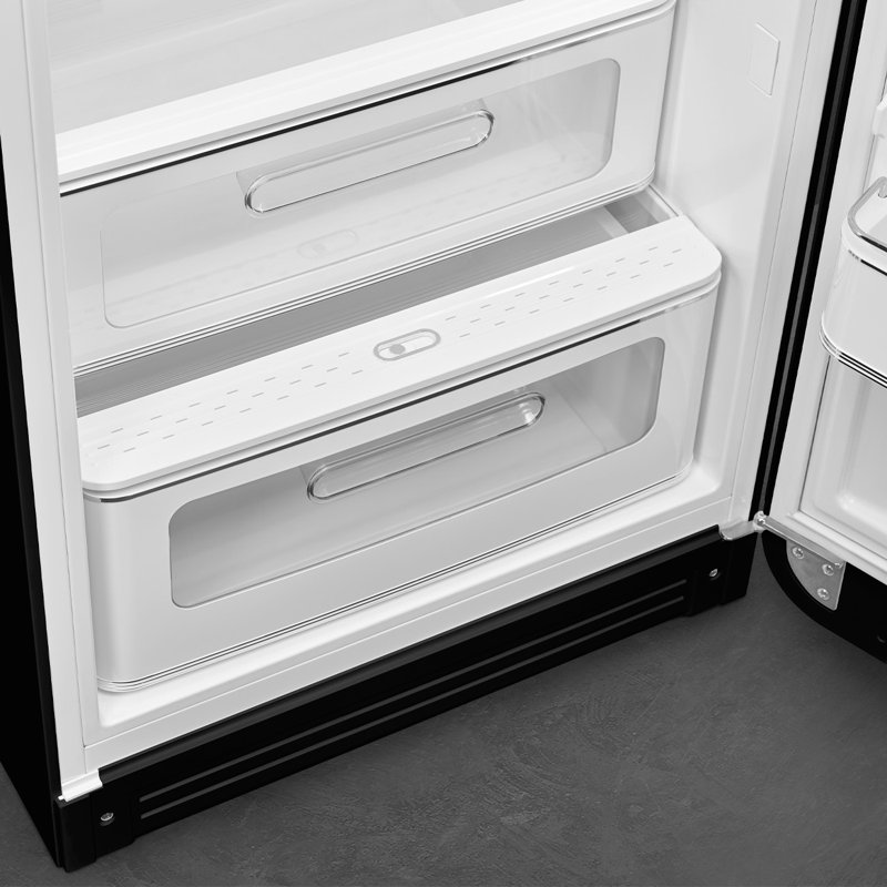 SMEG 50s Style 24'' Top Freezer 9.92 cu. ft. Refrigerator, Yellow, Right