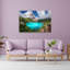 «Turquoise Mountain Lake Dramatic Peaceful Serene Forest Landscape», reproduction d'art-793200766