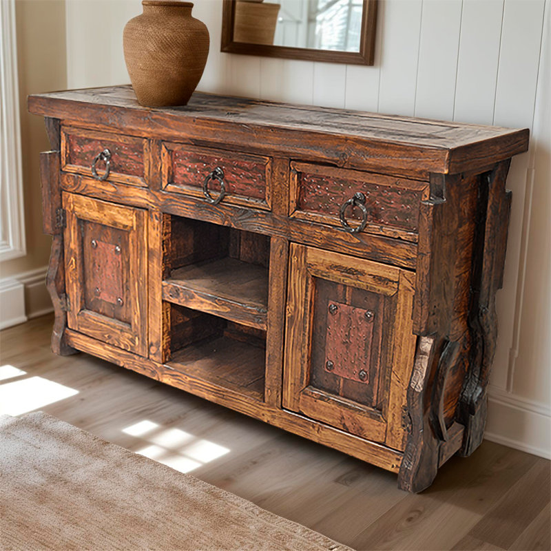 Sideboard with Iron Inserts and Yoke Sides